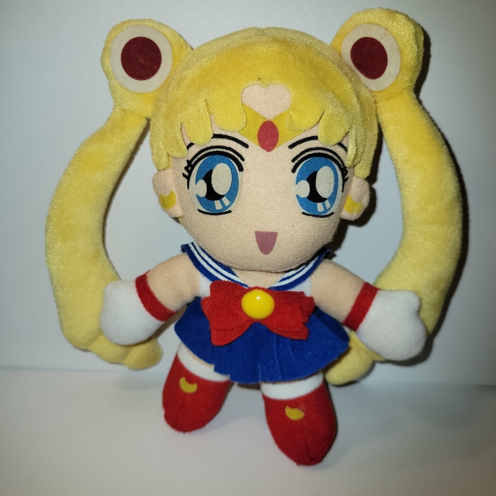 Sailor Moon Character Plush Toy Blue Skirt Red Bow 7.5 Inch Vintage Style No Tag - Image 1