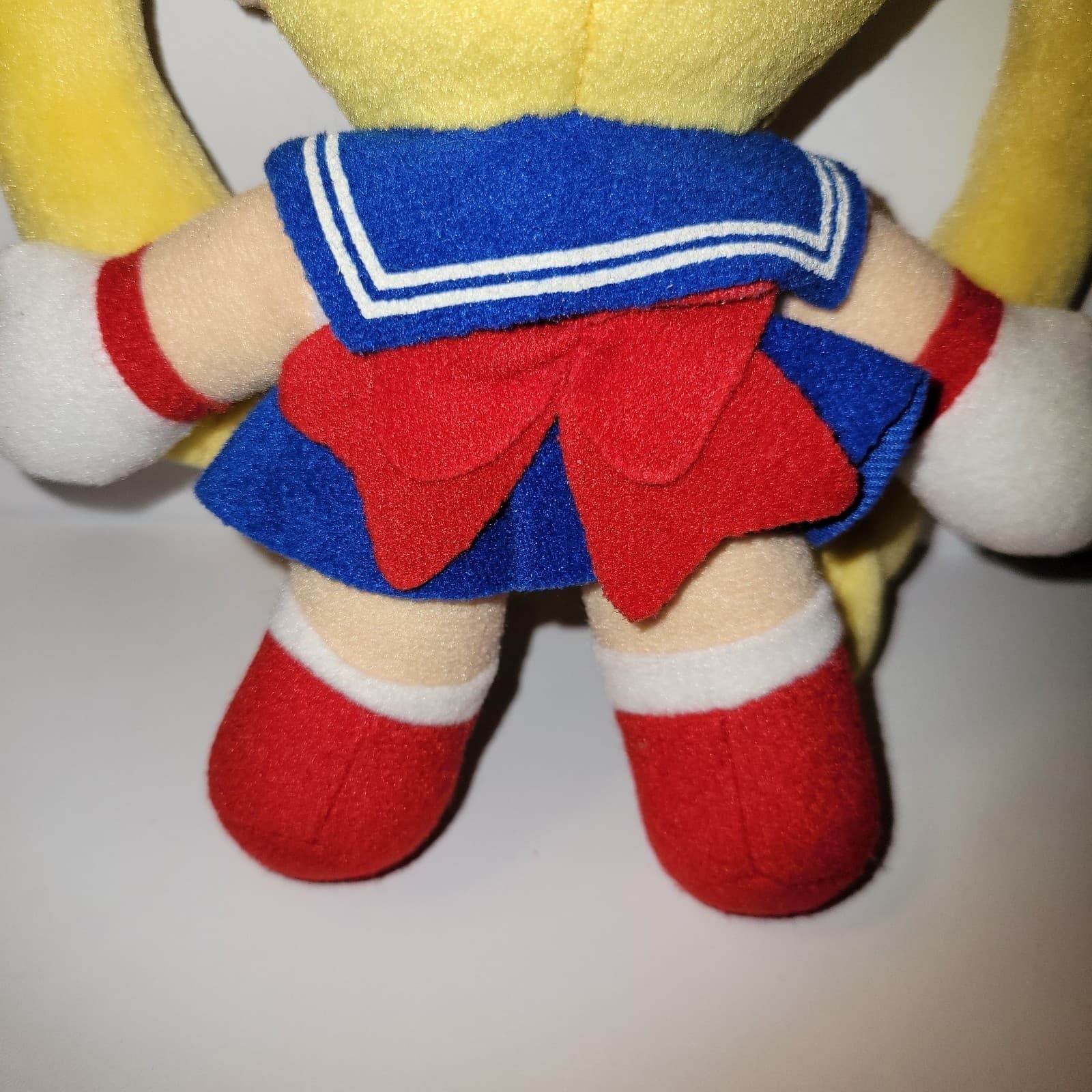Sailor Moon Character Plush Toy Blue Skirt Red Bow 7.5 Inch Vintage Style No Tag - Thumbnail 7