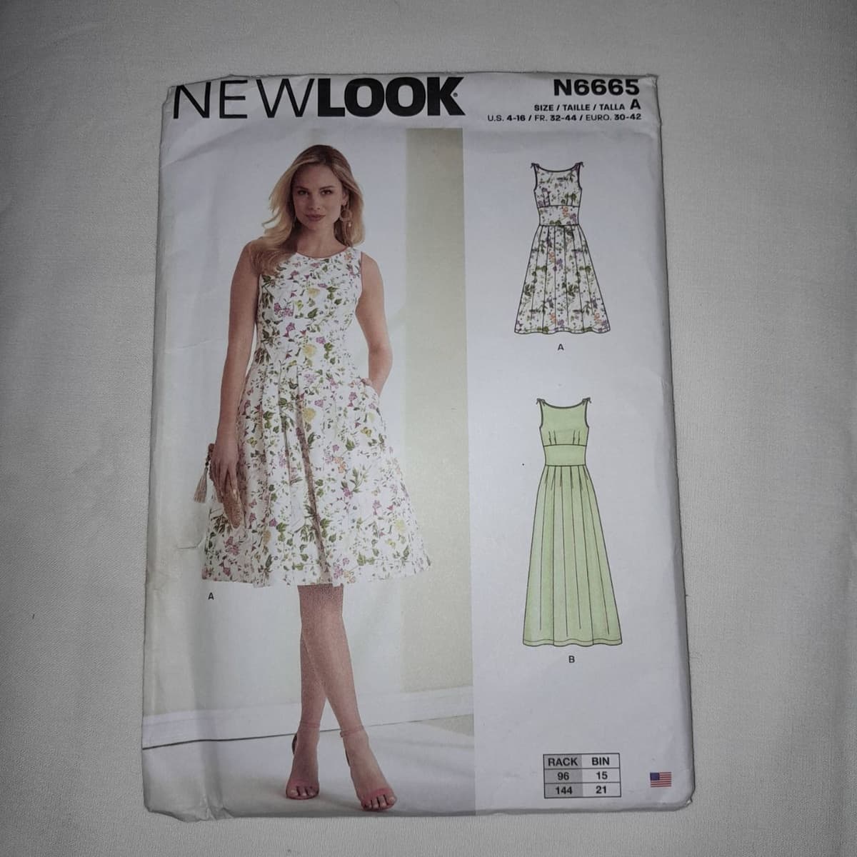 New Look N6665 Sewing Pattern Womens Sz 4-16 Sleeveless Pleated Floral Chic DIY - Thumbnail 2