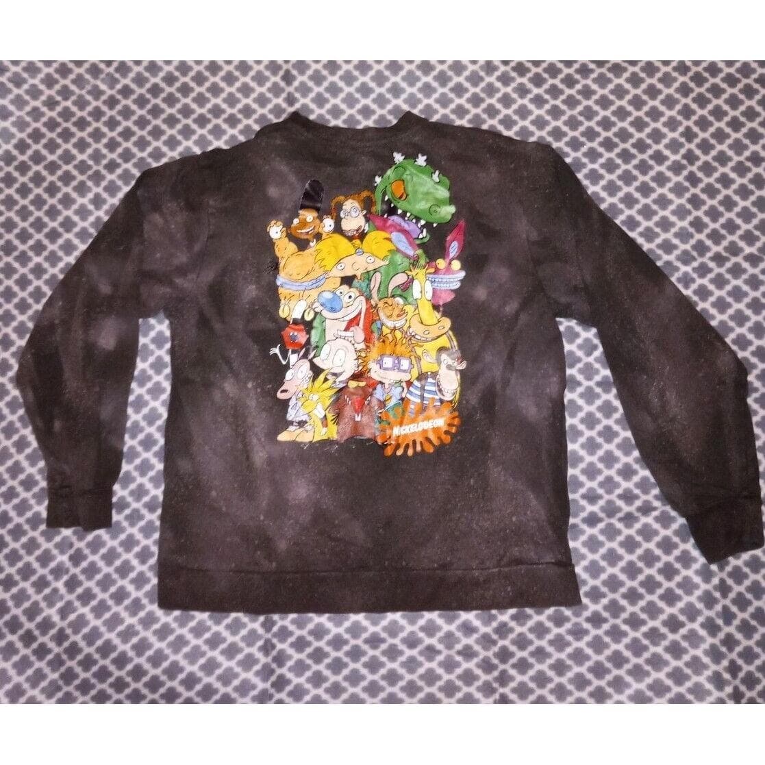 Nickelodeon Rugrats Graphic Pullover Crewneck Sweatshirt Sz M Double Sided 90s - Thumbnail 2