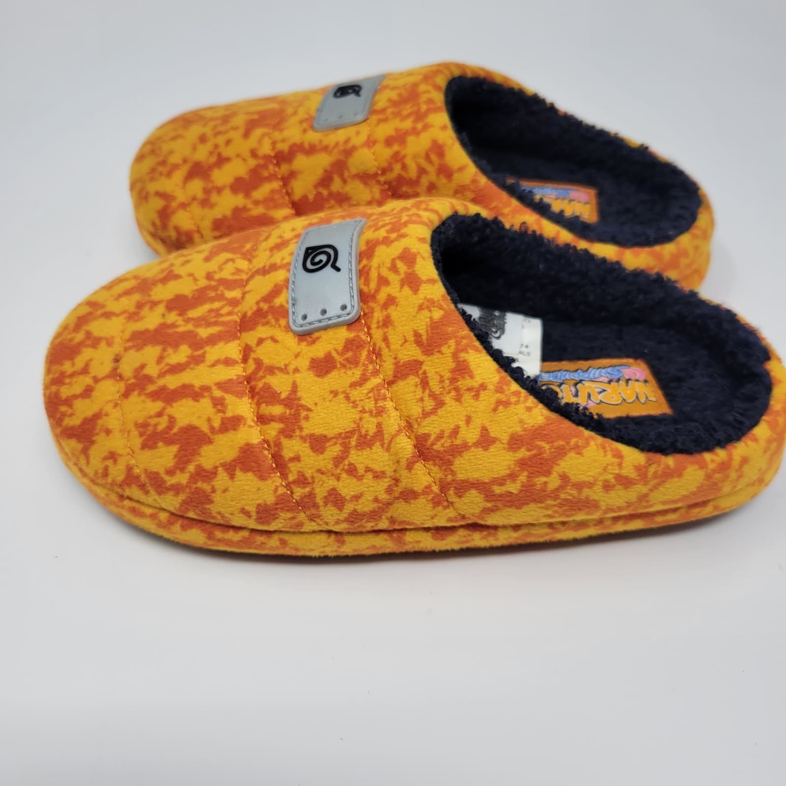 Naruto Shippuden Leaf Village Emblem Headband Style Youth Slippers Orange Sz 13 - Thumbnail 4