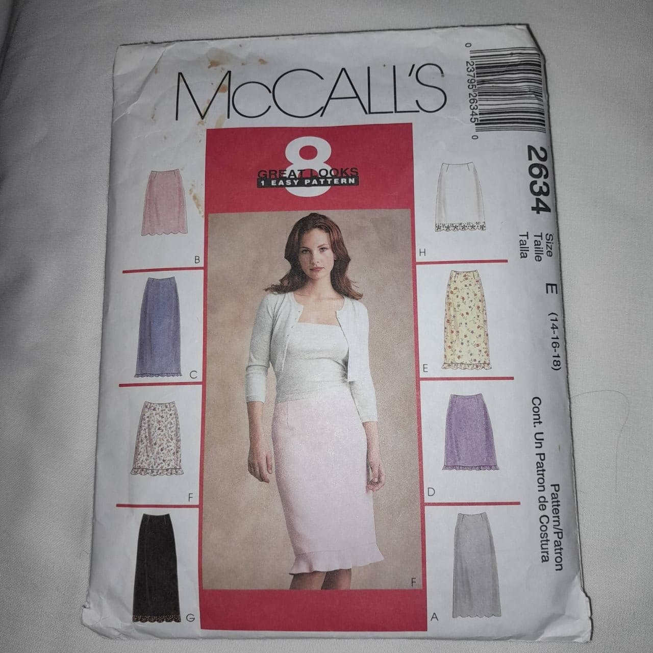 McCALLS 2634 Sewing Pattern Womens Sz 8-18 ALine Skirt 8 Great Looks Easy Vtg - Thumbnail 2
