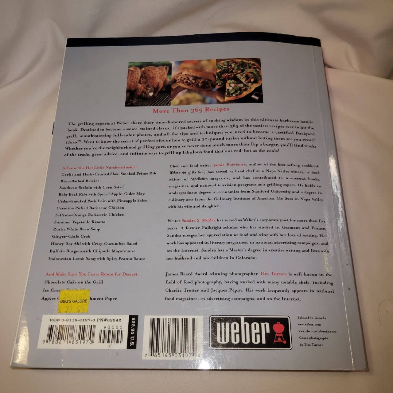 Webers Big Book of Grilling Cookbook Jamie Purviance BBQ Recipes 365+ - Thumbnail 3