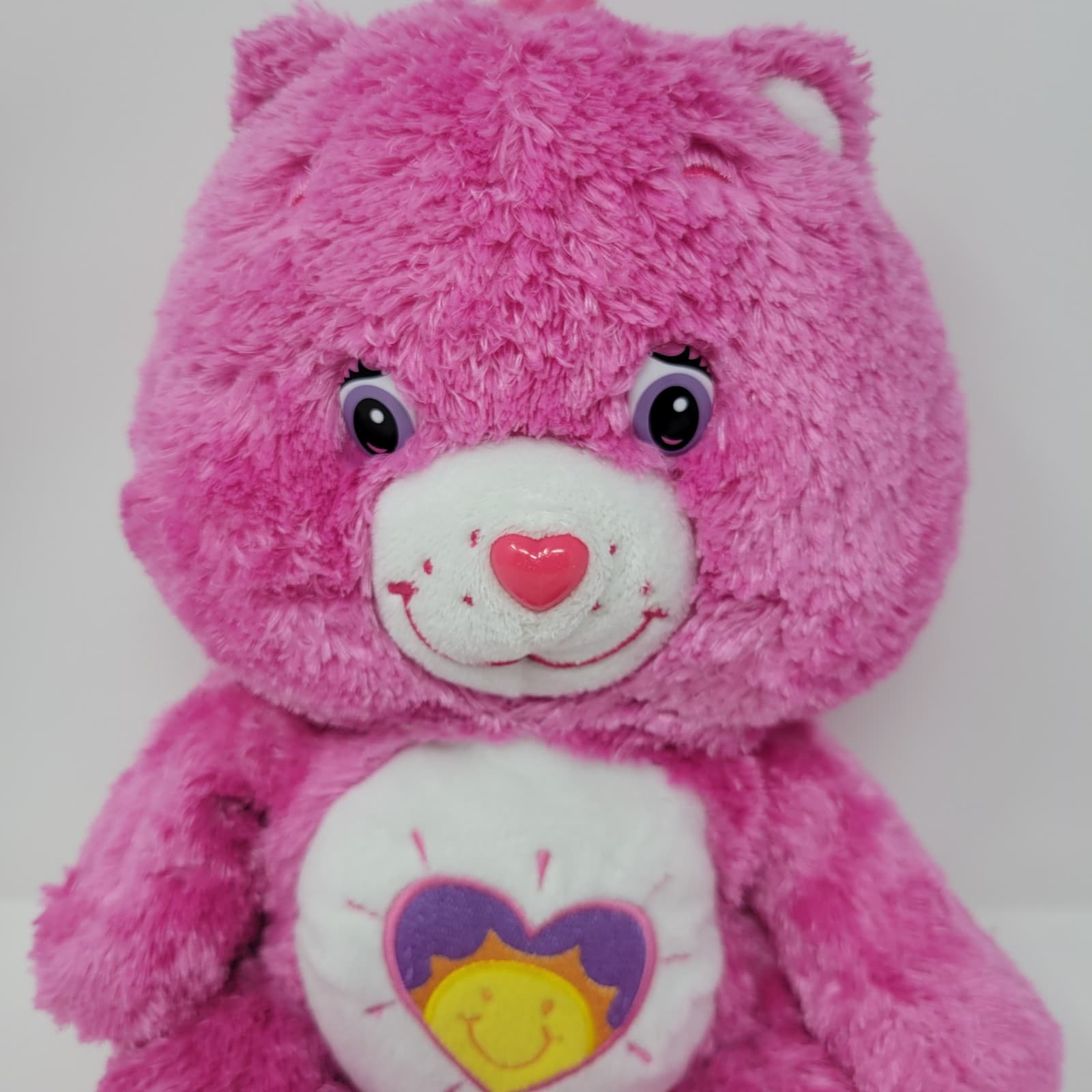 Bear PlushCARE BEARS Shine Bright Bear Plush 13in Pink 2006 TCFC Stuffed Animal - Thumbnail 3