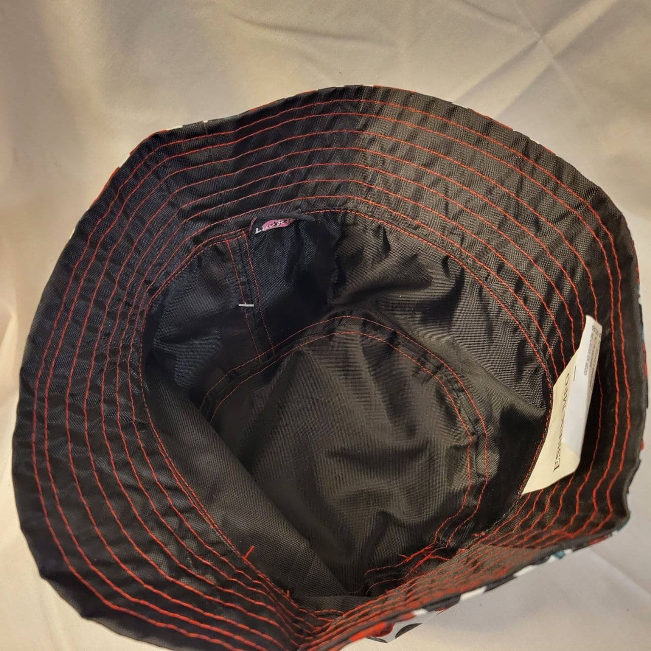 Luv Betsey Reversible Bucket Hat Betsey Johnson Red Floral Roses & Polka Dot - Thumbnail 6