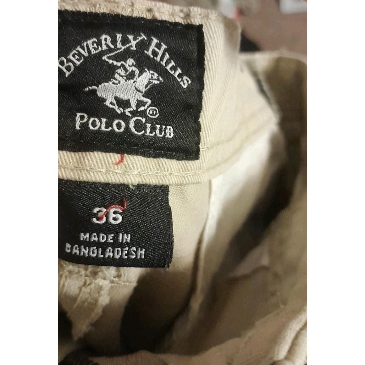 Beverly Hills Polo Club Khaki Shorts Size 36 Property Of BHPC 82 Standard Issue - Thumbnail 5