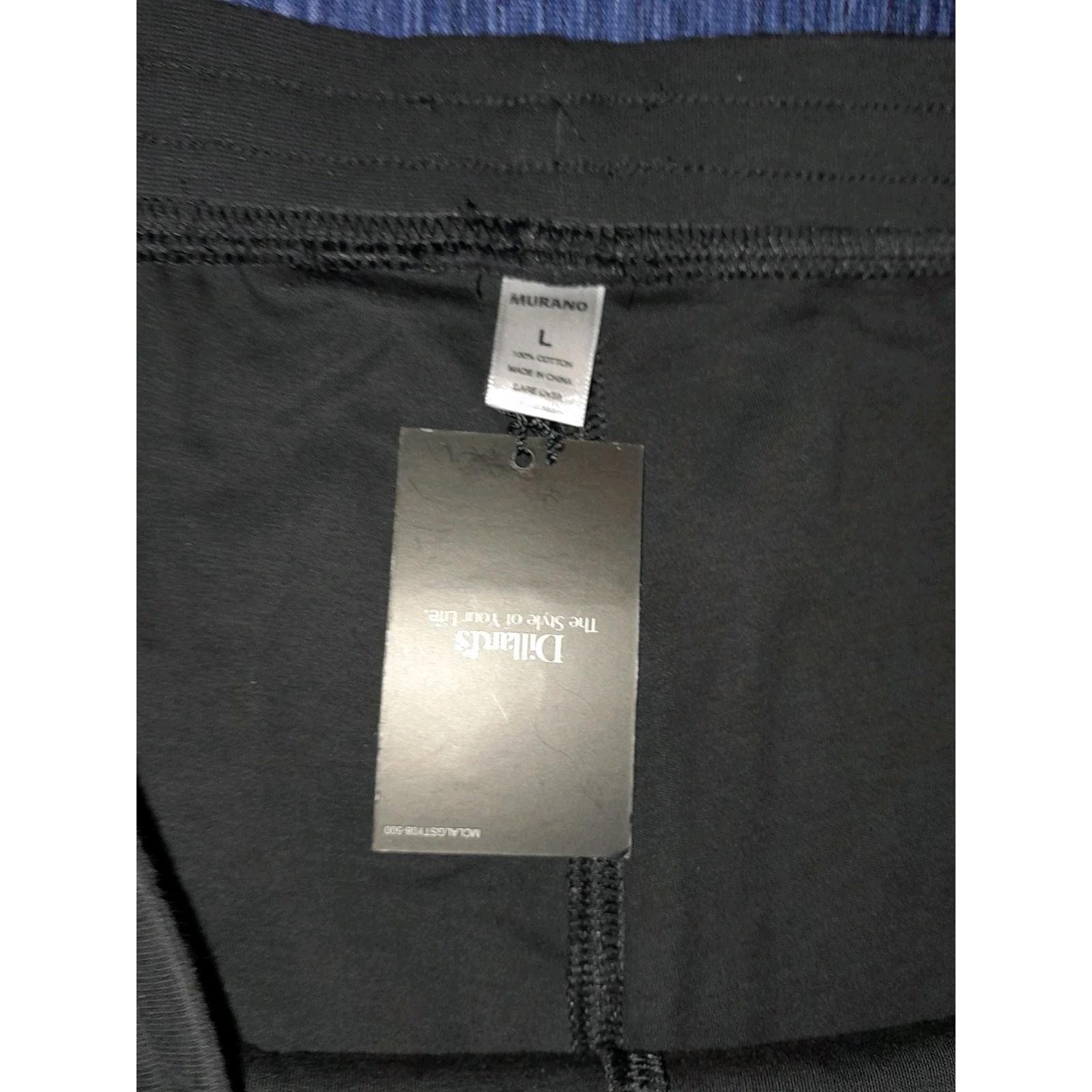 Murano Size L Loungewear Sleepwear Pants Drawstring Black Soft Cotton Large NWT - Thumbnail 5