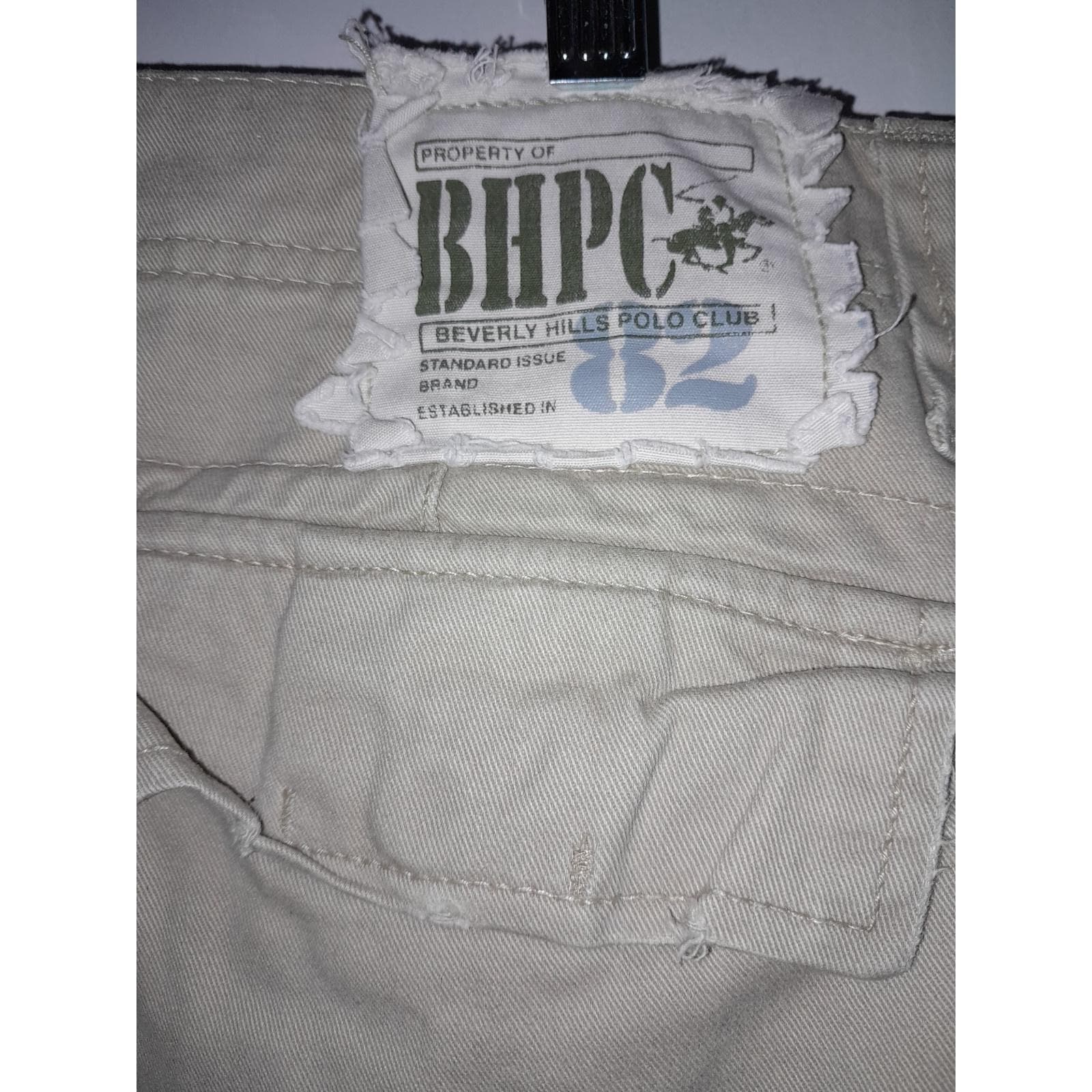 Beverly Hills Polo Club Khaki Shorts Size 36 Property Of BHPC 82 Standard Issue - Thumbnail 2
