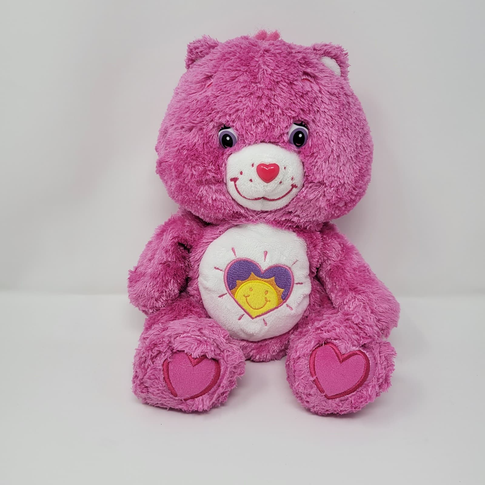 Bear PlushCARE BEARS Shine Bright Bear Plush 13in Pink 2006 TCFC Stuffed Animal - Thumbnail 4
