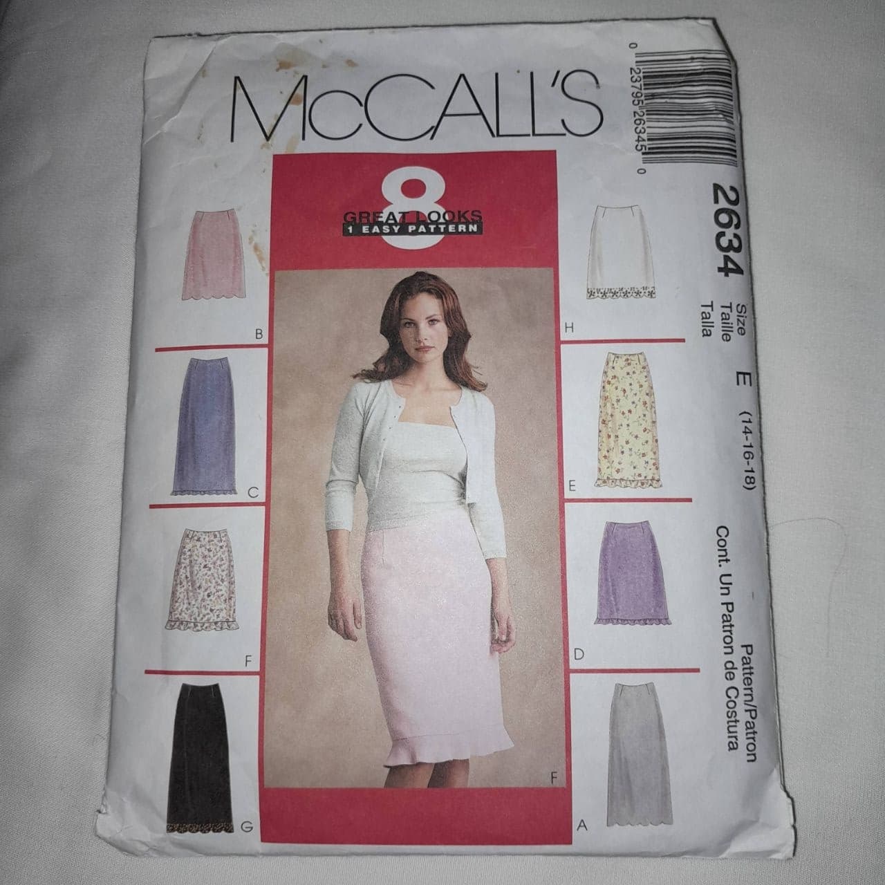 McCALLS 2634 Sewing Pattern Womens Sz 8-18 ALine Skirt 8 Great Looks Easy Vtg - Image 1