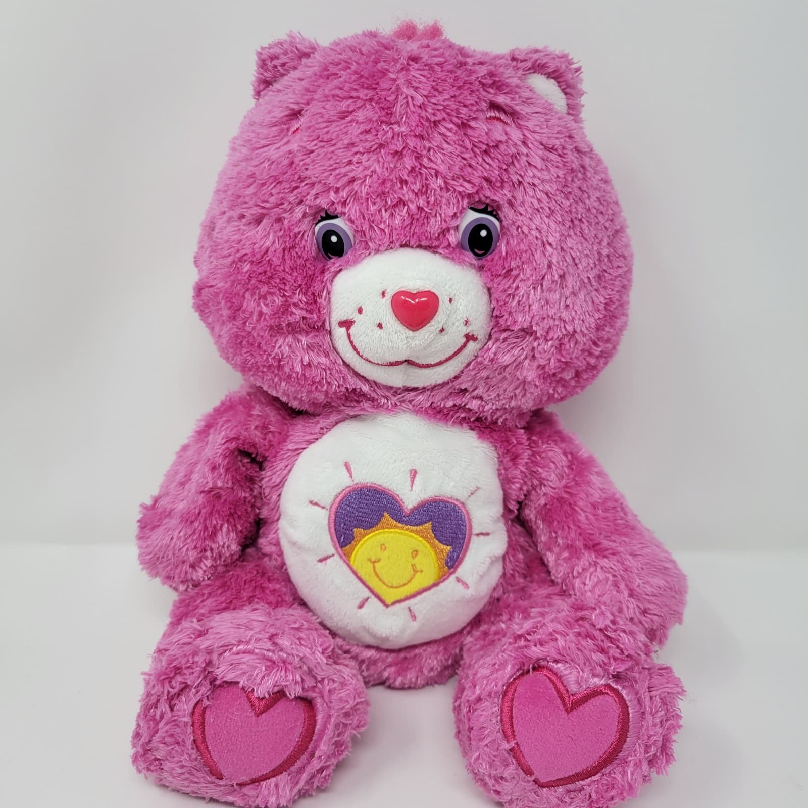 Bear PlushCARE BEARS Shine Bright Bear Plush 13in Pink 2006 TCFC Stuffed Animal - Thumbnail 2