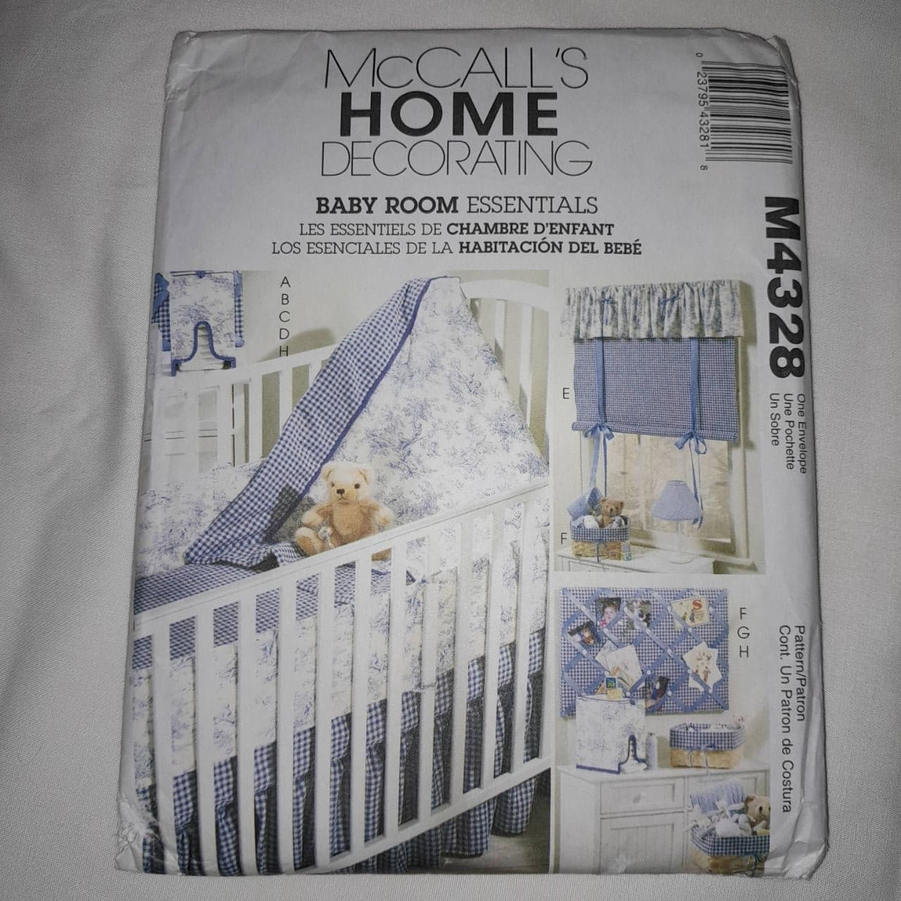 McCalls M4328 Pattern Baby Room Essentials Vintage inspired Nursery Quilt UC - Image 1