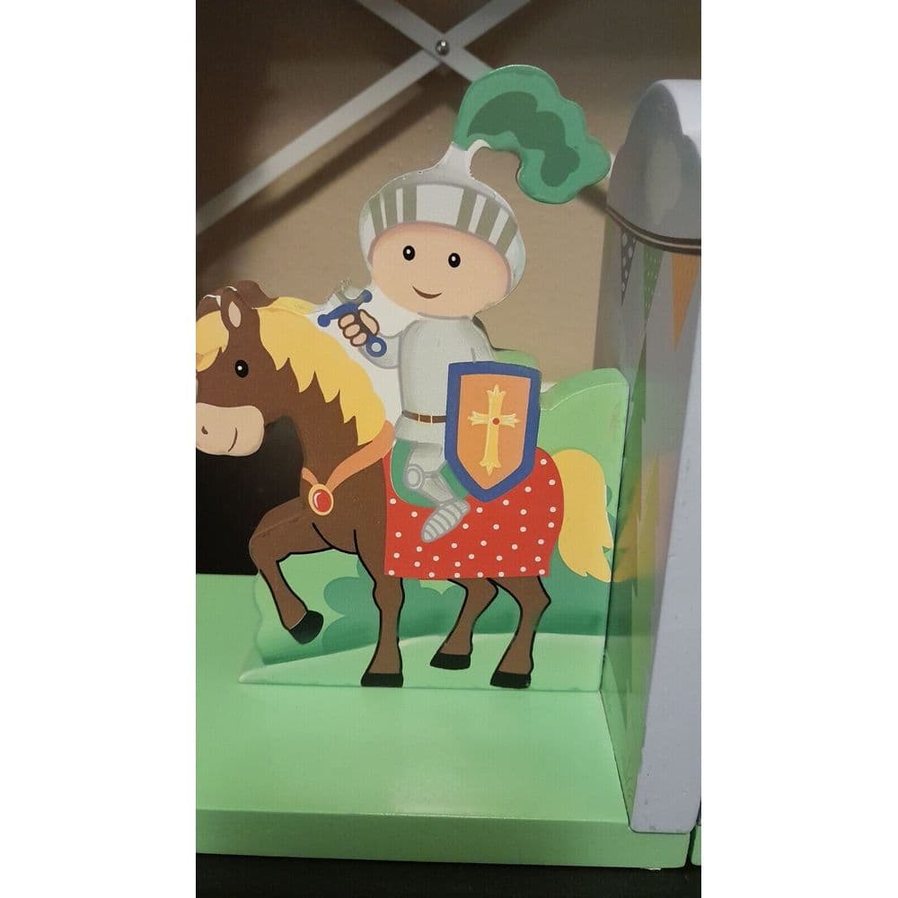 Fantasy Fields Knights Shinning Armor Knight Horse Sturdy Bookend Set Nursery - Thumbnail 4