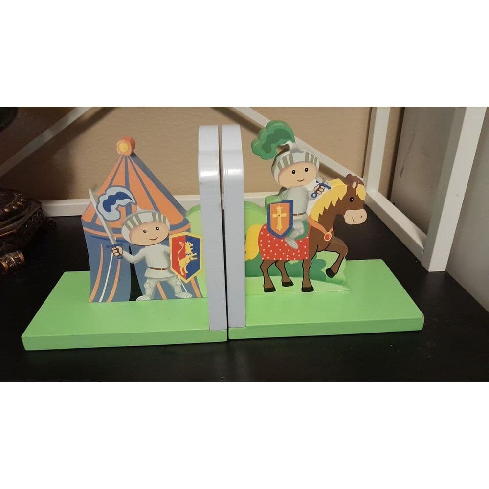 Fantasy Fields Knights Shinning Armor Knight Horse Sturdy Bookend Set Nursery - Thumbnail 5