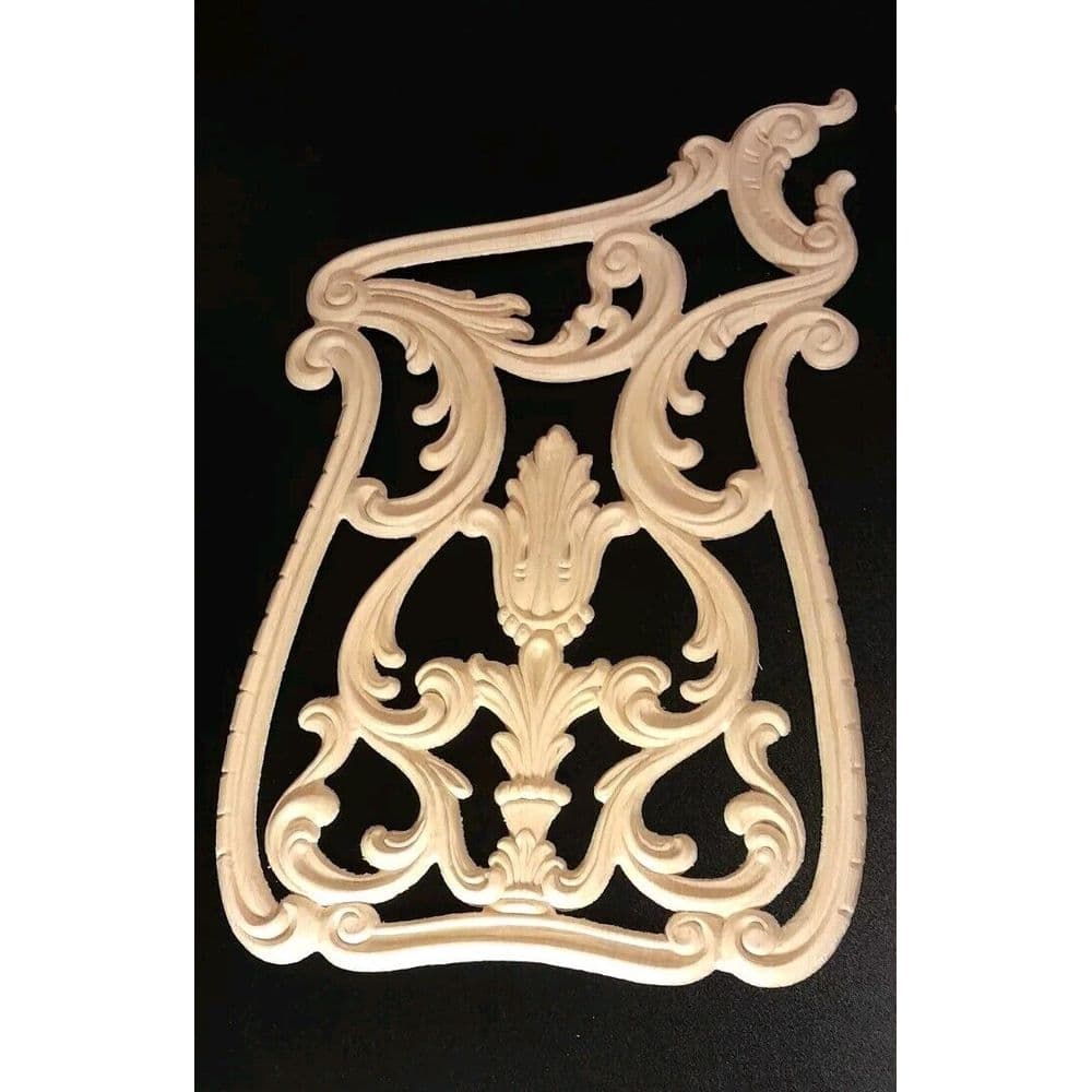 Acanthus Leaf Panels Furniture Applique Architectural Onlay 9 1/2" W X 15 5/8" H - Thumbnail 4