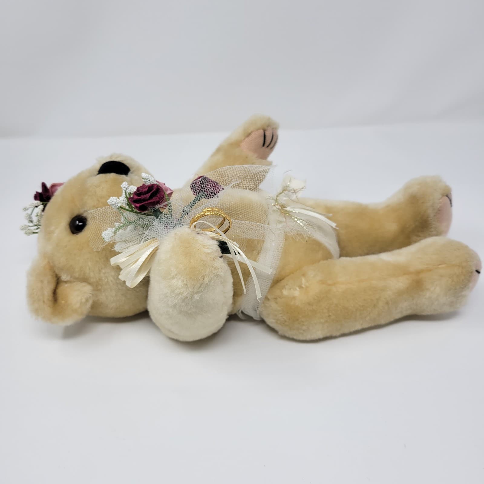 Ring Bearer Teddy Bear 2001 Pacific Craft Jointed Wedding | 12” Plush Vintage - Thumbnail 6