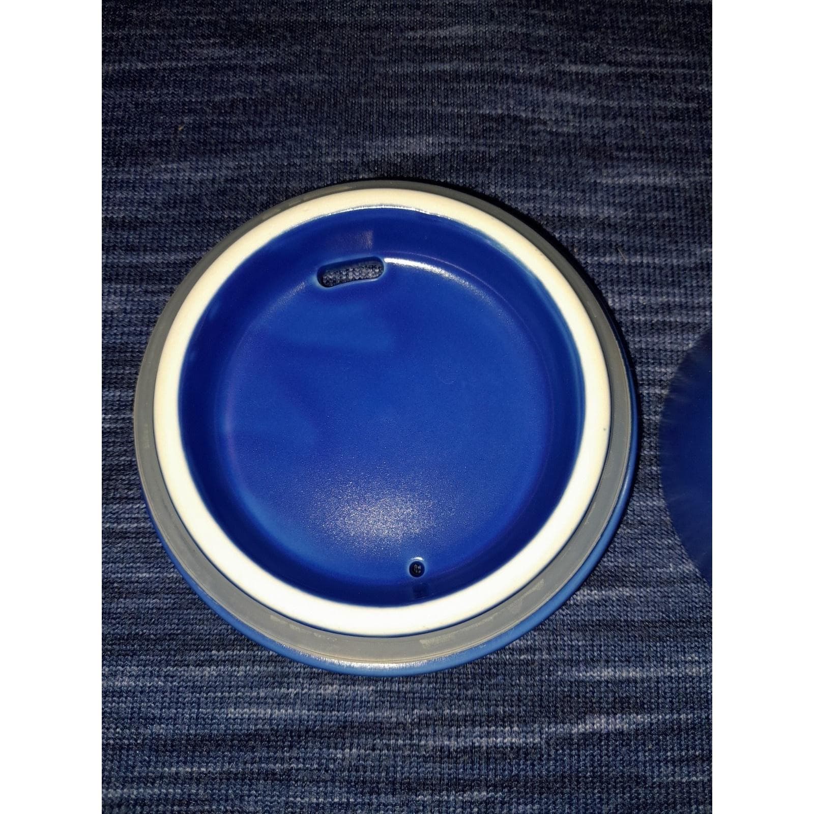 Super Mama Blue Stoneware Travel Mug Tumbler w/ Matching Lid Opalhouse - Thumbnail 6