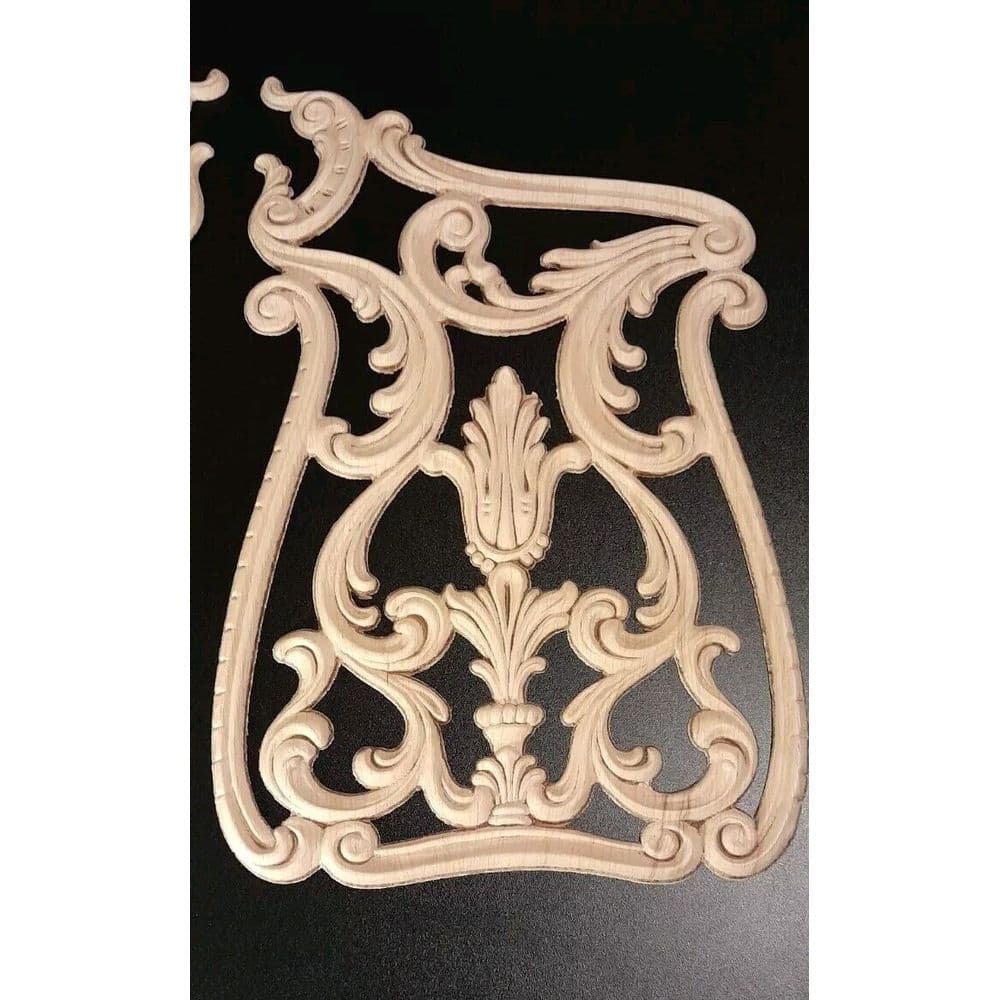 Acanthus Leaf Panels Furniture Applique Architectural Onlay 9 1/2" W X 15 5/8" H - Thumbnail 3