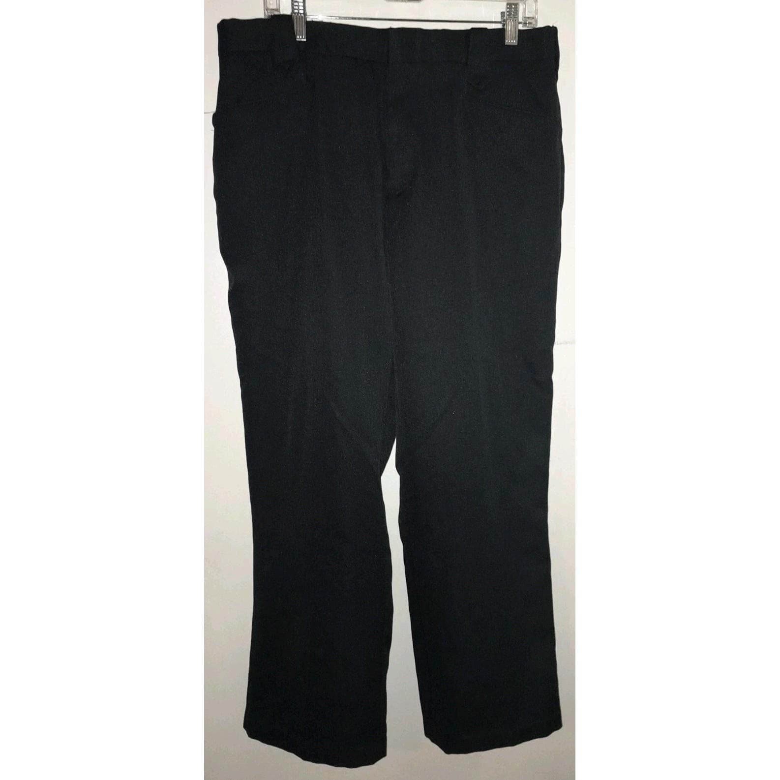 Vintage Circle S Pants Size 36 (36x28.5) Black Polyester Elastic Waist Western - Thumbnail 2