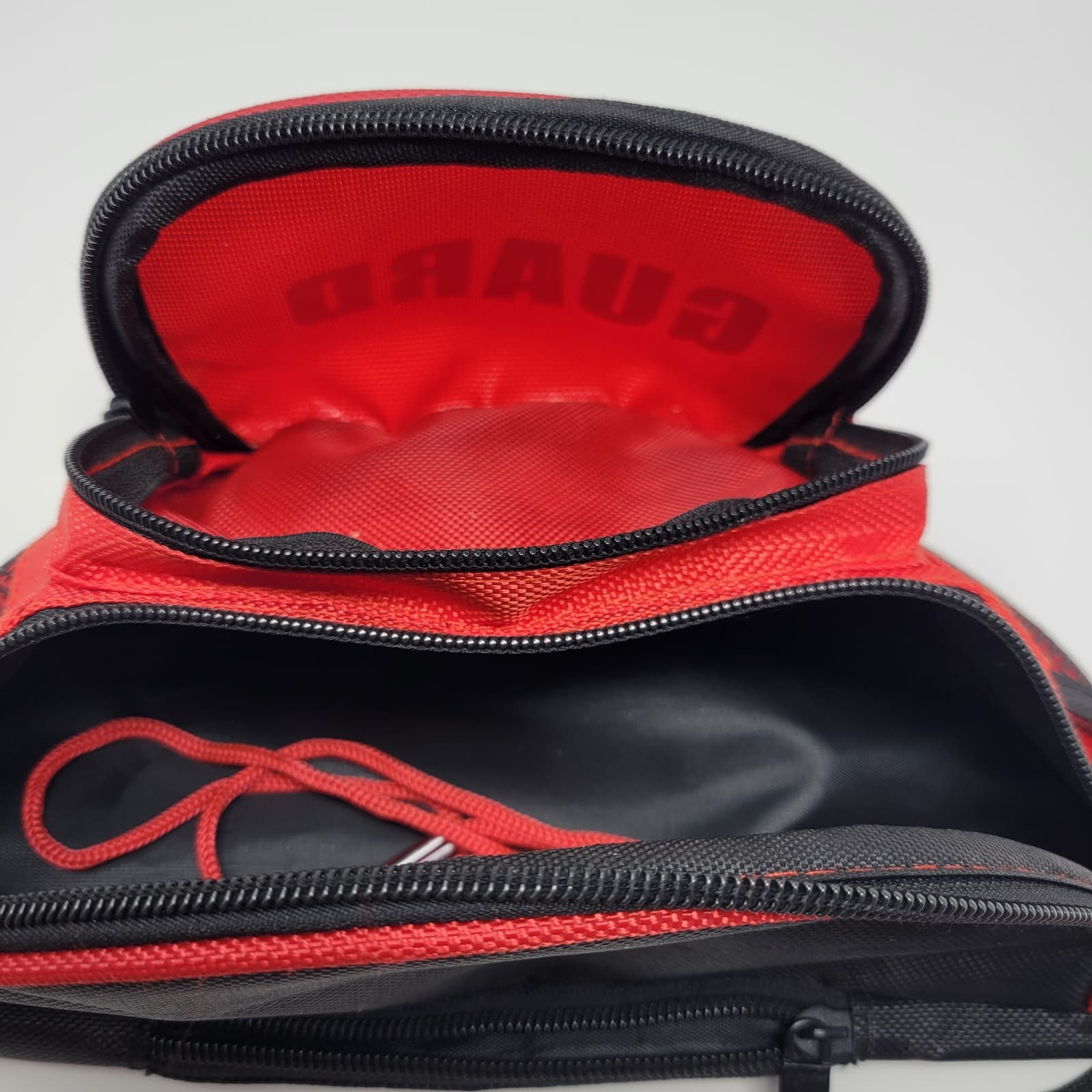GUARD Waist Fanny Pack Red Adjustable 30"-41" Belt Bag with Whistle - Thumbnail 7
