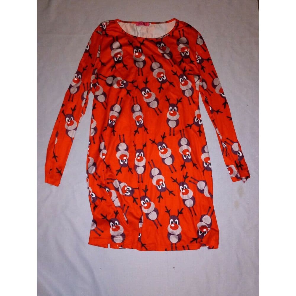 Rudolfo The Red Nose Reindeer Long Sleeve Dress 2XL / XXL Loose fit Raiyage - Image 1