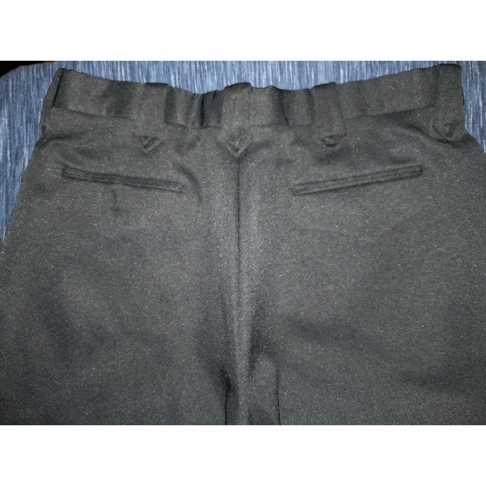 Vintage Circle S Pants Size 36 (36x28.5) Black Polyester Elastic Waist Western - Thumbnail 6