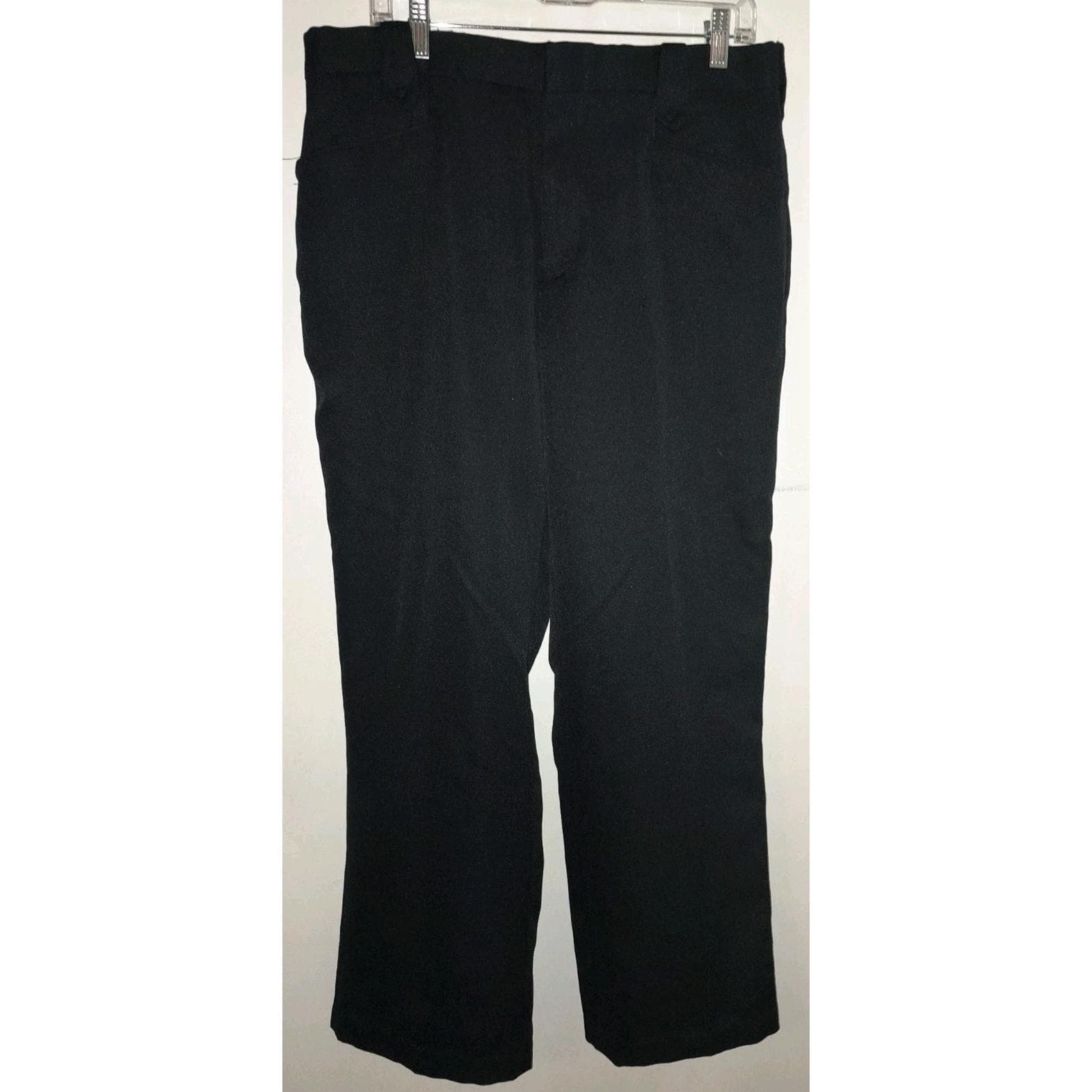 Vintage Circle S Pants Size 36 (36x28.5) Black Polyester Elastic Waist Western - Image 1