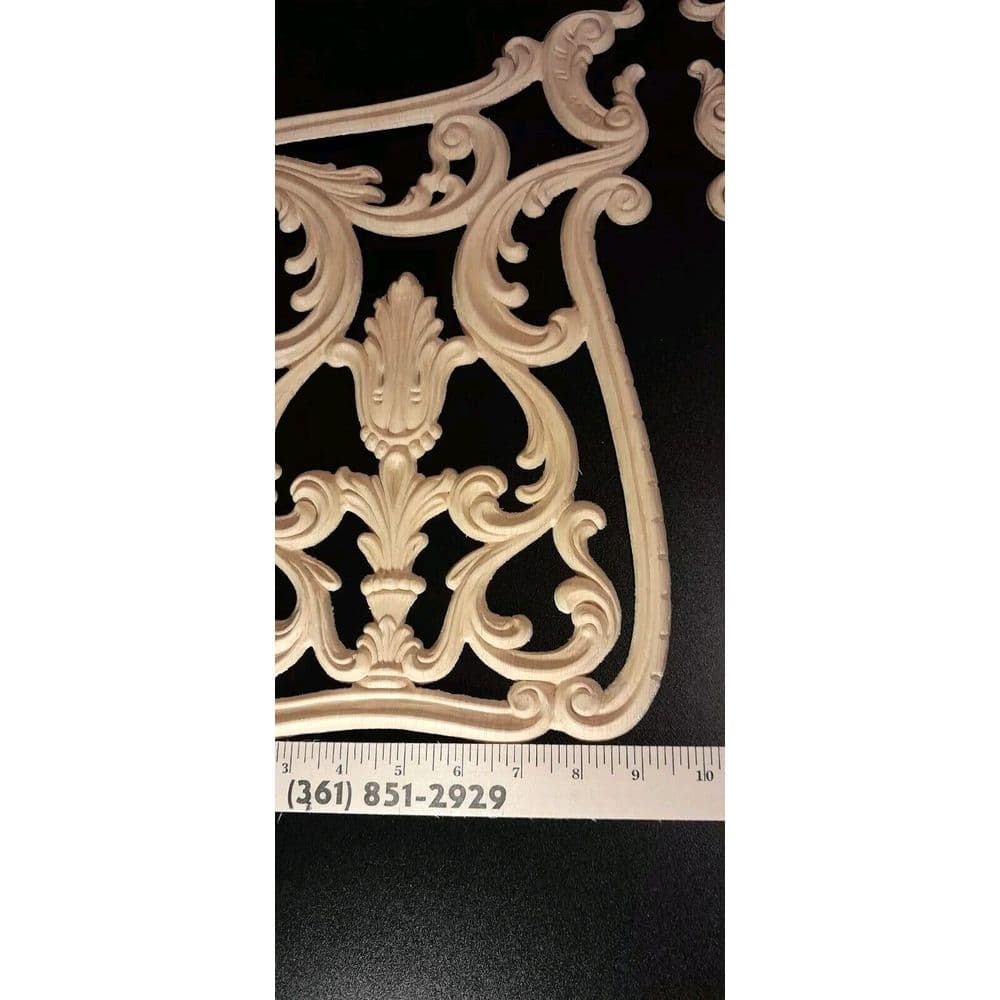 Acanthus Leaf Panels Furniture Applique Architectural Onlay 9 1/2" W X 15 5/8" H - Thumbnail 6