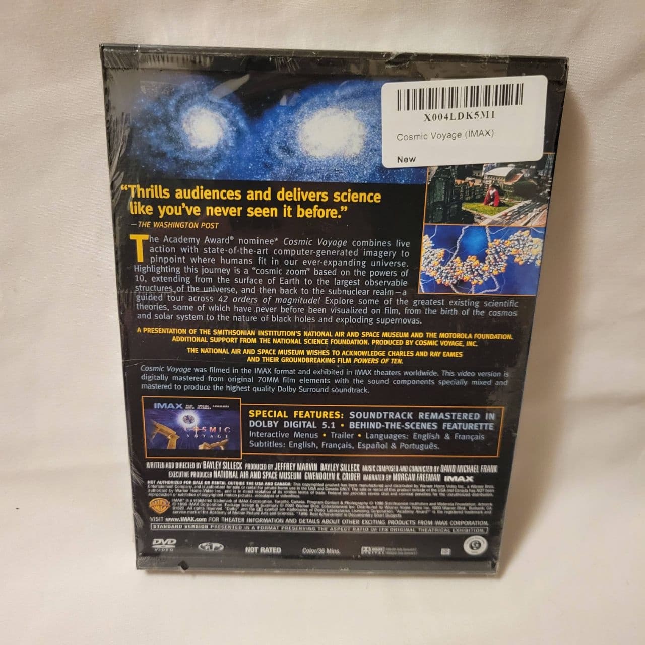 Cosmic Voyage IMAX DVD – Morgan Freeman Narrated Science Documentary New Sealed - Thumbnail 3