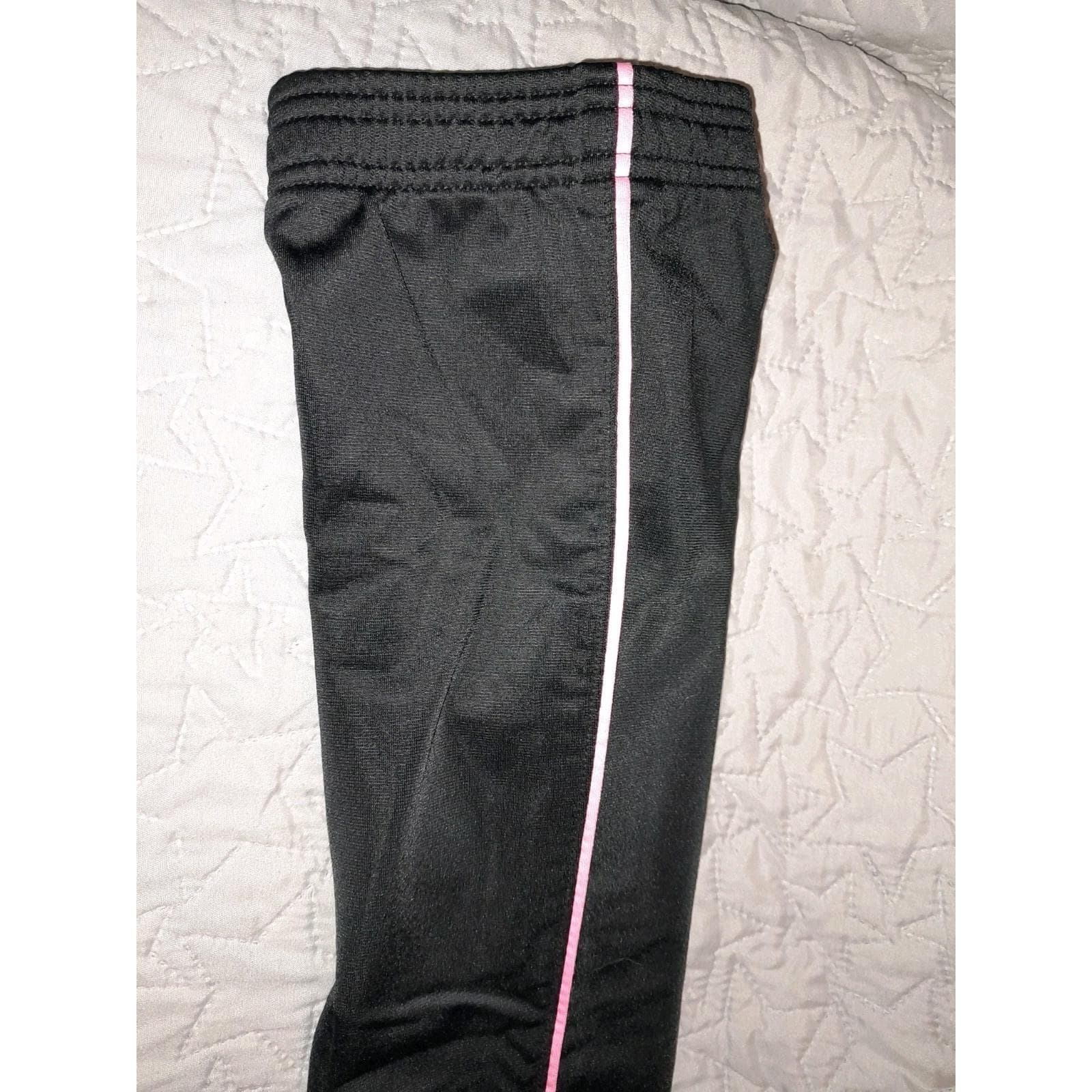 Under Armour Sweatpants Jogging Pants Black W Pink Stripe Size 3T - Thumbnail 6