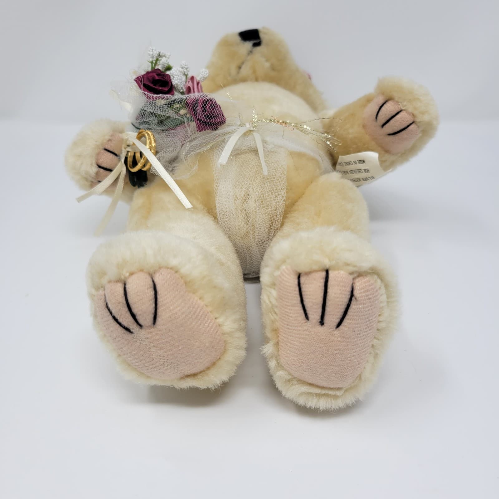 Ring Bearer Teddy Bear 2001 Pacific Craft Jointed Wedding | 12” Plush Vintage - Thumbnail 9