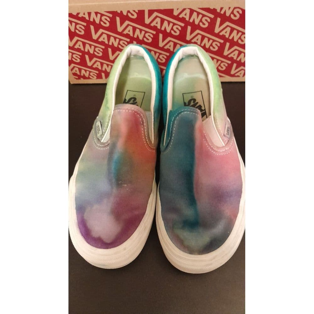 VANS Classic Slip-On Multicoloured Tye Dyed Men's 5 Women's 6.5 Box Included - Thumbnail 4