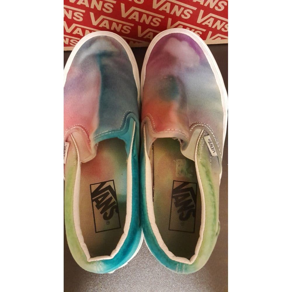 VANS Classic Slip-On Multicoloured Tye Dyed Men's 5 Women's 6.5 Box Included - Thumbnail 8