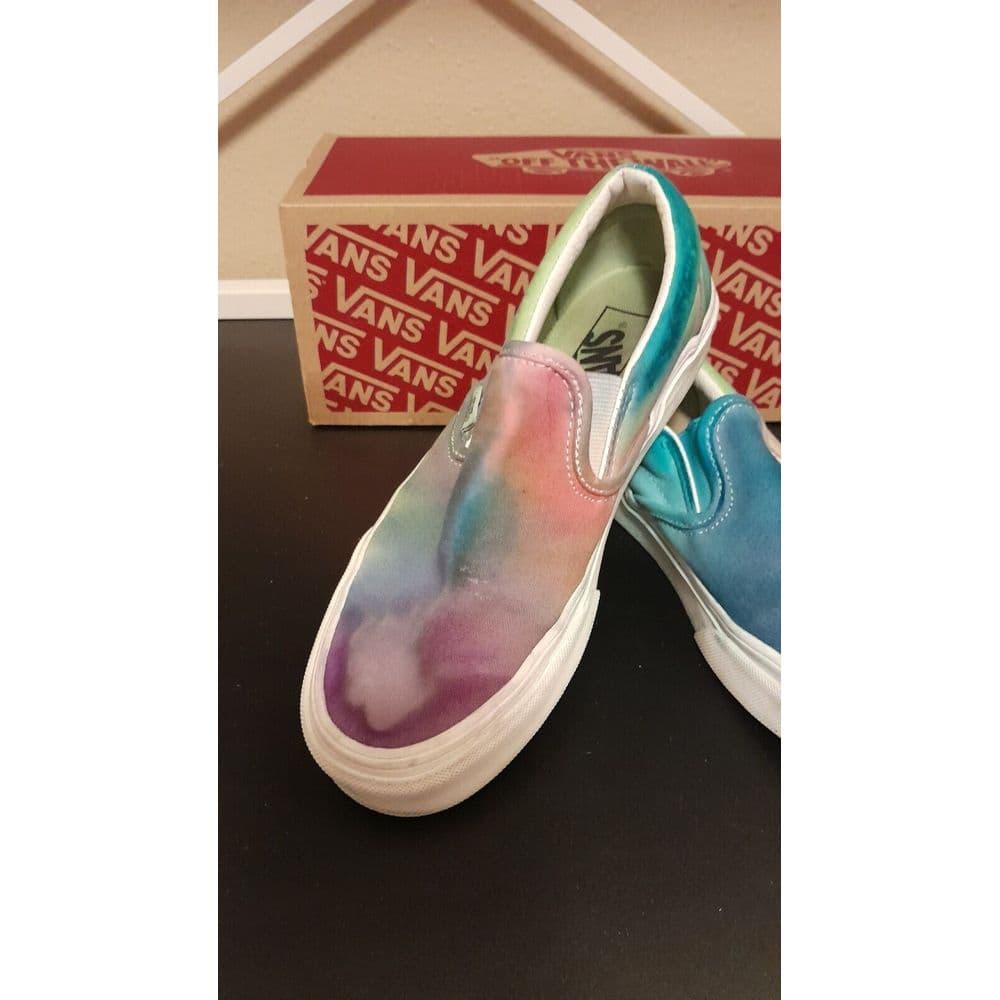 VANS Classic Slip-On Multicoloured Tye Dyed Men's 5 Women's 6.5 Box Included - Thumbnail 2
