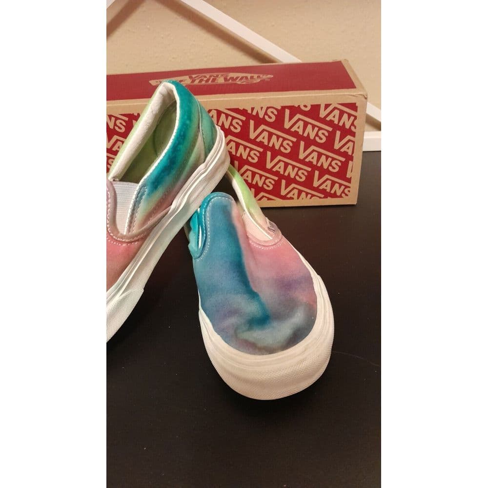 VANS Classic Slip-On Multicoloured Tye Dyed Men's 5 Women's 6.5 Box Included - Thumbnail 3