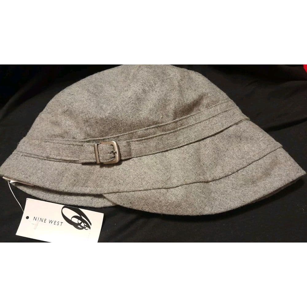 Womens Bucket Hat Nine Co. Nine West Gray Satin Lined - Thumbnail 2