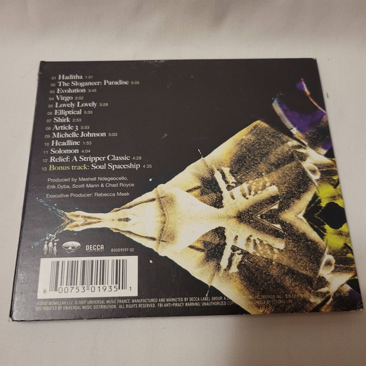 Meshell Ndegeocello – The World Has Made Me the Man of My Dreams CD 2007 VG - Thumbnail 2