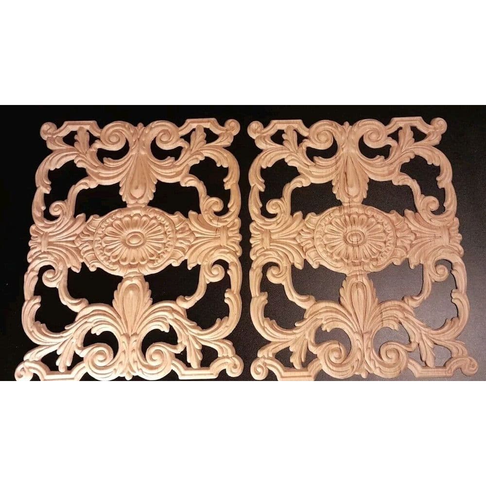 Acanthus Leaf Panels Furniture Applique Architectural Onlay 10 1/4" W X 13 1/4" - Image 1