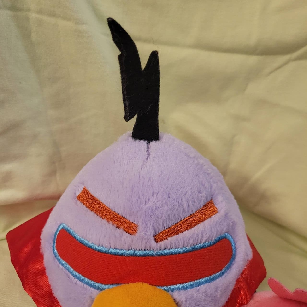 Angry Birds Plush Lot Stella Pink Bird & Mighty Eagle Superhero Purple 7" Rovio - Thumbnail 5