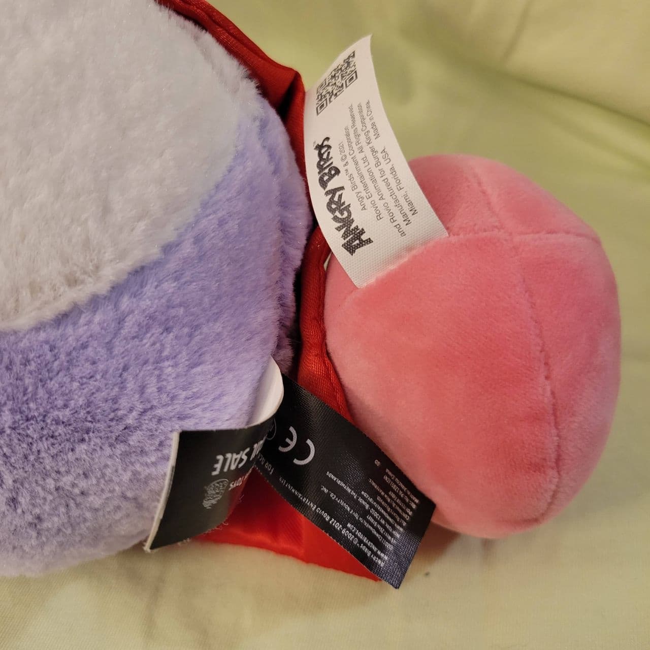 Angry Birds Plush Lot Stella Pink Bird & Mighty Eagle Superhero Purple 7" Rovio - Thumbnail 9