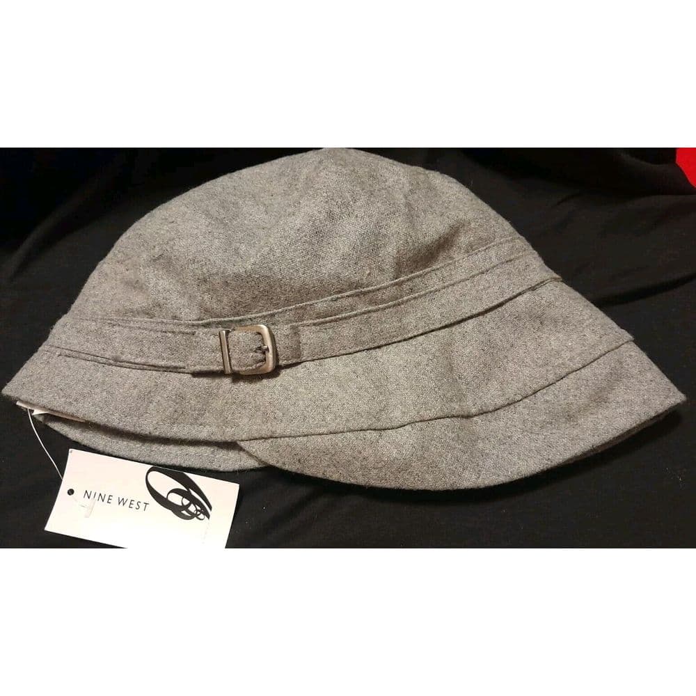 Womens Bucket Hat Nine Co. Nine West Gray Satin Lined - Image 1