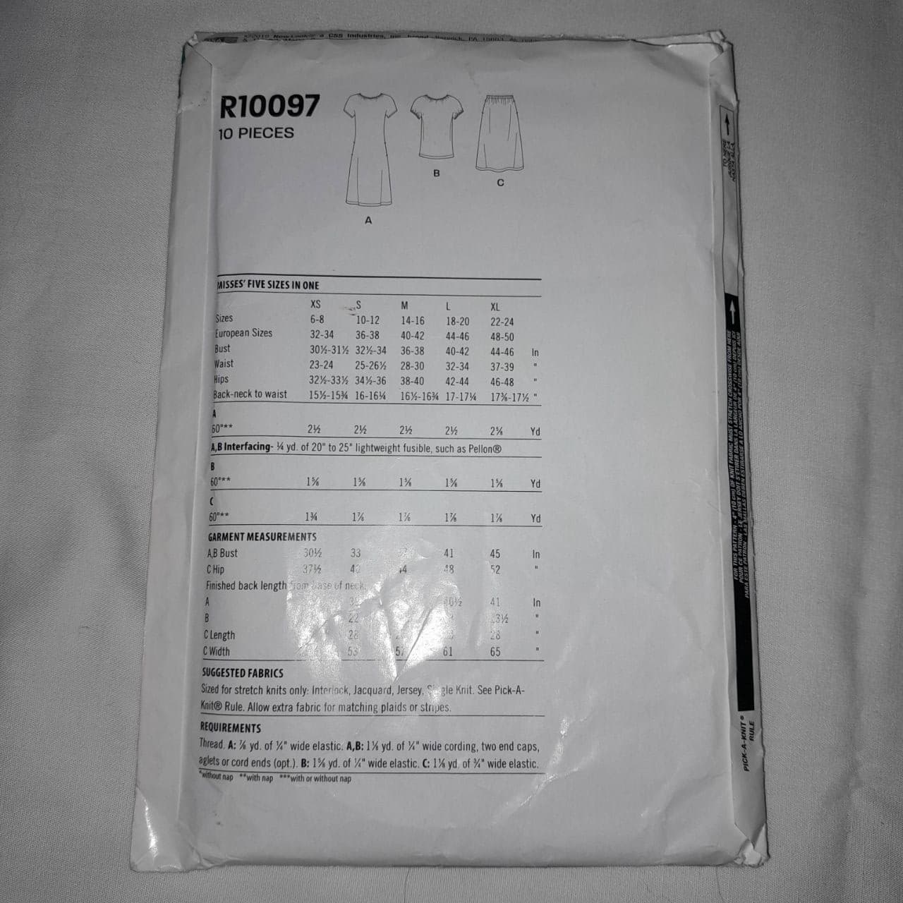 New Look R10097 Pattern Size XS-XL Short Sleeve Various Styles Vintage Inspired - Thumbnail 3