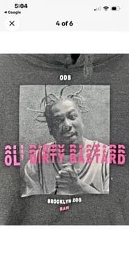 Ol' Dirty Bastard Hoodie – Unisex – Charcoal – Size Medium – NWT - Image 1