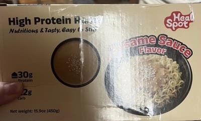 Heal spot High Protein Ramen Spicy Prepared Noodles 15.9 oz (450 g) - Image 1