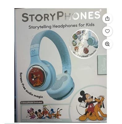 StoryPhones Mickey Mouse Kids On-Ear Headphones 3.5mm Volume Limit Blue - Image 1