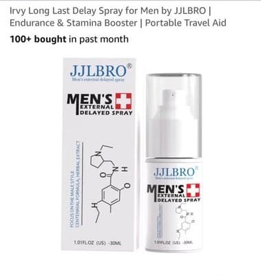 JJLBRO Men's Delay Spray, Delay Aid, 30 mL (1.01 fl oz) - Image 1