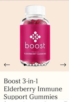 Wellpath Boost 3-in-1 Elderberry Immune Support Gummies Vit C Zinc 60 Veg - Image 1