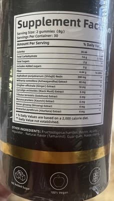 Biyode Himalayan Shilajit Gold Gummies 3000mg Vegan Gluten-Free 60 Count - Thumbnail 2