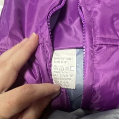 Purple Kids Snow Bib Pants S (8Y) Waterproof Polyester Winter Ski Outdoor - Thumbnail 2
