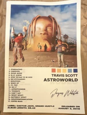 Travis Scott Album Poster Set Astroworld Rodeo Birds Jackboys Days Utopia - Image 1
